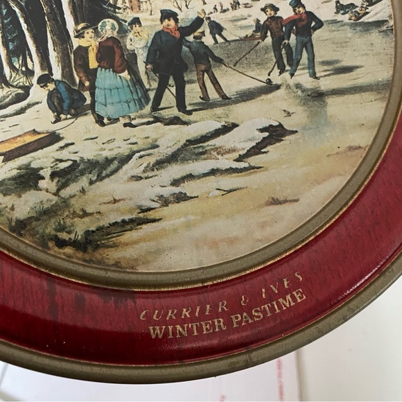 2 Currier & Ives Collectible Tins - Picture 2 of 5